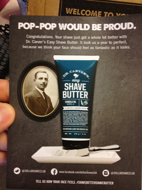 Easy Shave Butter marketing card