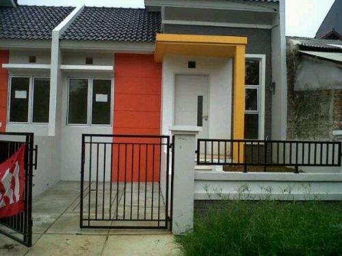 Contoh rumah minimalis warna orange