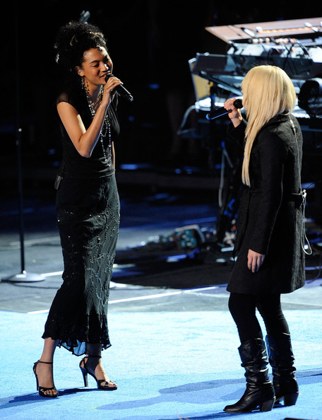 Judith Hill and Orianthi Panagaris at Michael Jackson's Memorial