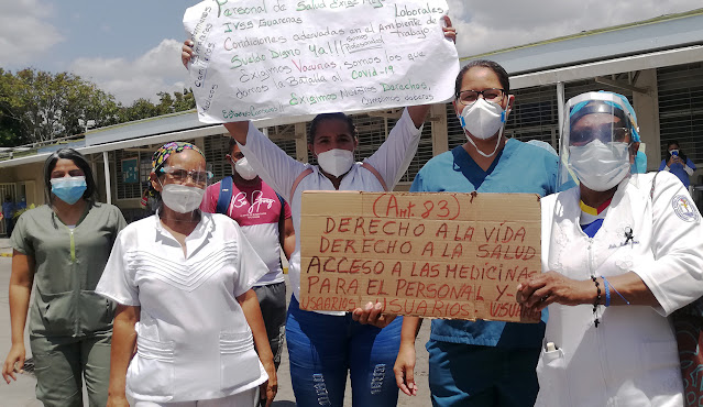 Protesta en el Hospital del IVSS en Guarenas - 22 de marzo 2021 - Fotos @GuardianCatolic