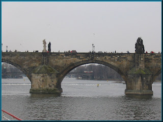 Vltava River and Charles Bridge, Prague, Czech Republic