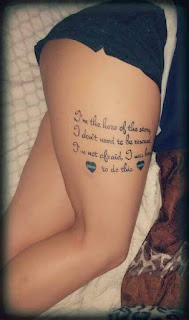 25 Minimalist Inspiring Script Quote Tattoos On The Thigh