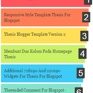 Colorfull Popular Post Widget Blogger