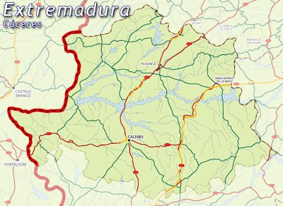 Cáceres Mapa Ciudad de la Región