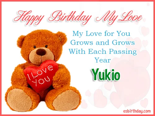 Yukio Happy Birthday My Love