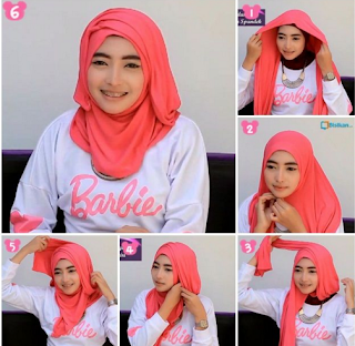 Model Hijab Pashmina Kaos