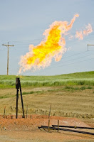 A new study of natural gas flaring in North Dakota highlights how little is known about what is released into the atmosphere. (Credit: Wikimedia) Click to Enlarge.