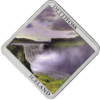 Niue 1 Dollar Silver Coin 2014 Dettifoss Waterfall