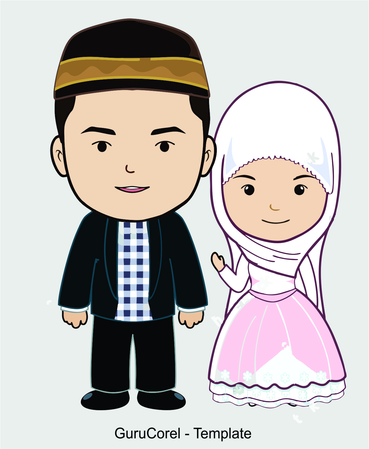 Free Vector CorelDraw Wedding Muslim Guru Corel