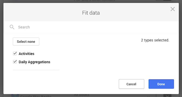 Export Google Fit Data