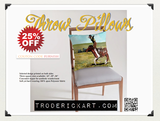 25% off Throw pillows by Boulder artist Tom Roderick