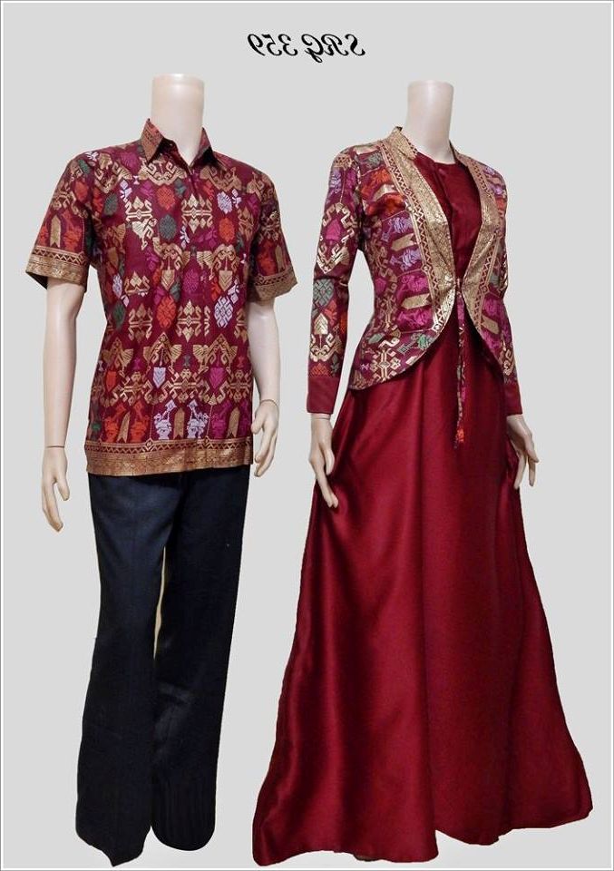 Model Baju  Batik  Muslim Couple  Modern 2021 Busana Indonesia