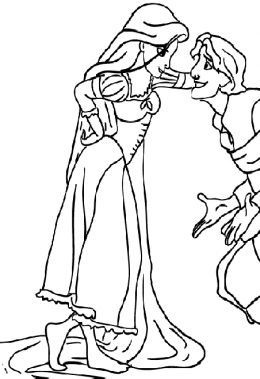 Disney Princess Coloring Pages - Rapunzel Tangled Princess Coloring