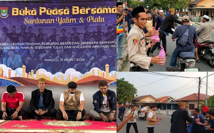 Karang Taruna Kecamatan Kronjo Berbagi Takjil, Bukber dan Santunan Yatim Piatu