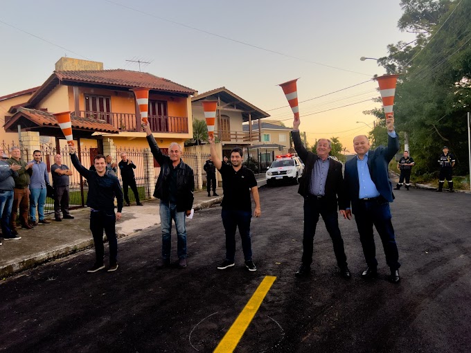 GRAVATAÍ: Zaffalon entrega pavimentação de 400 metros da Rua Arnaldo Fonseca, no bairro Girassol