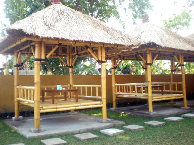 Harga Pembuatan Gazebo atau Saung Bambu Murah Angklung 