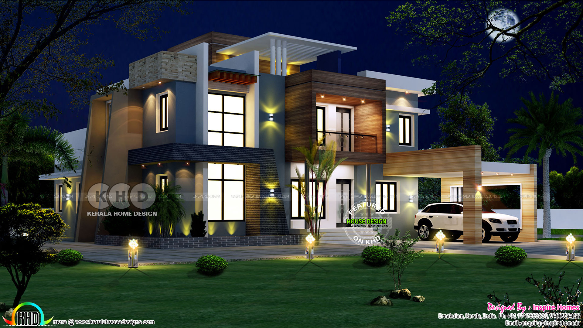 Ultra modern house  plan with estimated construction cost 