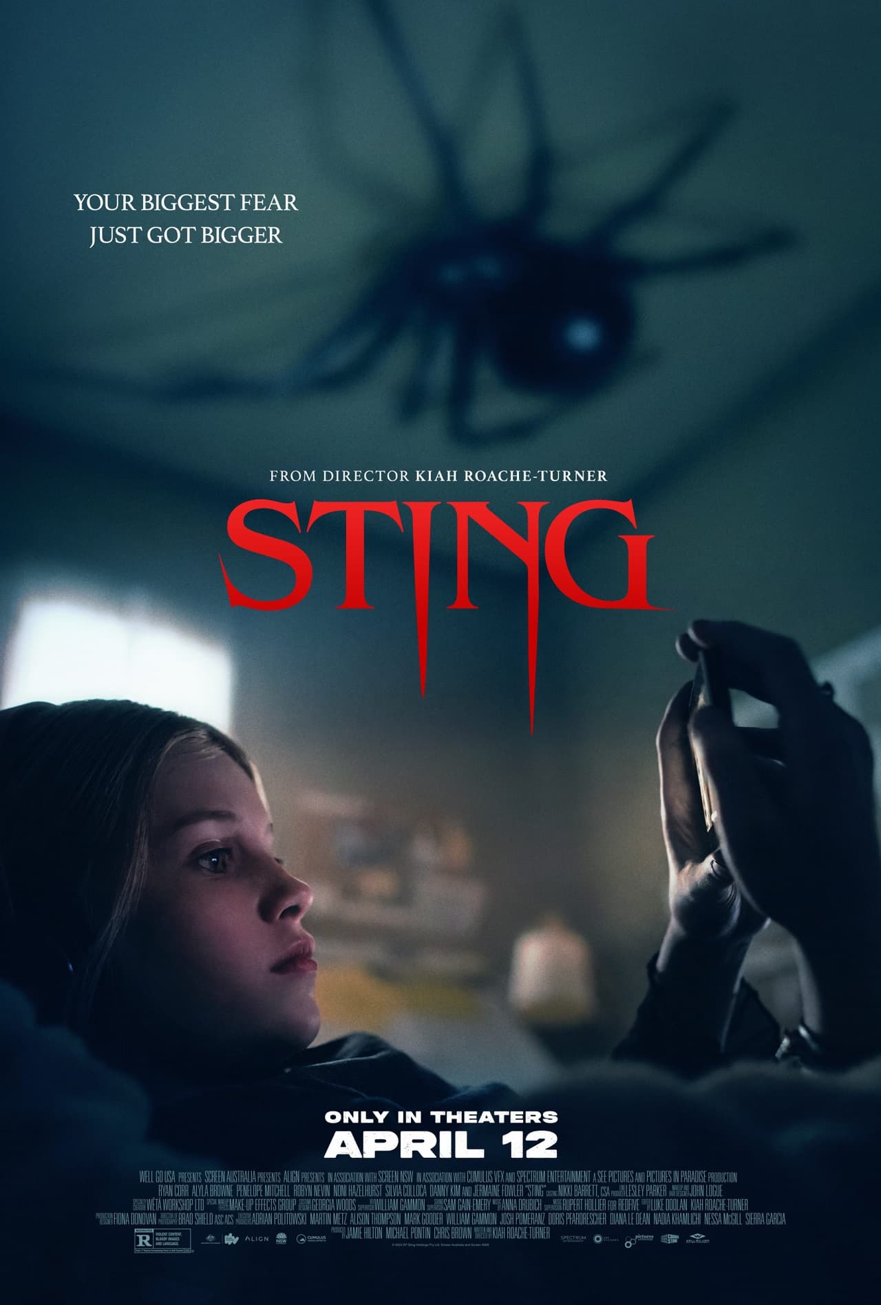 Постер фильма ужасов Sting («Укус») режиссёра зомби-хоррора «Полынь»