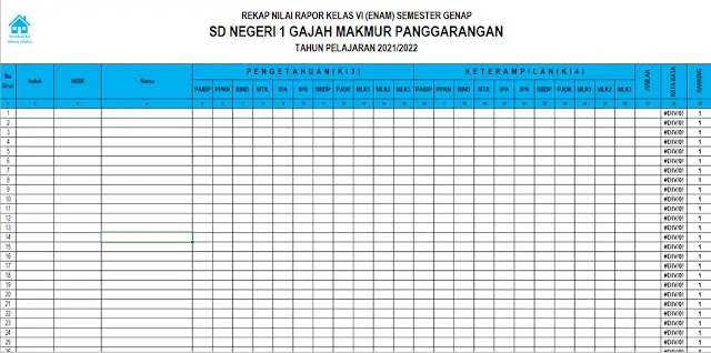 Aplikasi Rapor K13 SD Terbaru