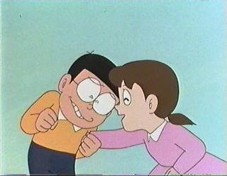 Gambar Nobita dan Shizuka animasi kartun anak-anak