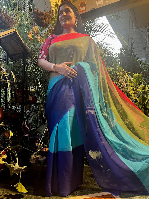 Alia Bhatt's Radiant Aura: The Faux Georgette Multi-Color Layers Saree