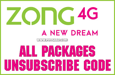 ZONG ALL PACKAGES UNSUBSCRIBE CODE
