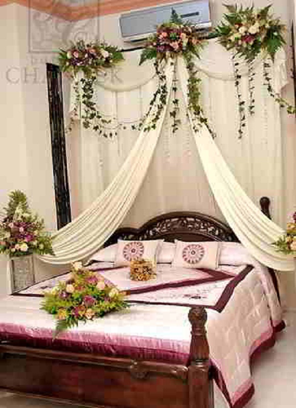 outdoor kitchen furniture: wedding bedroom decorating with rose