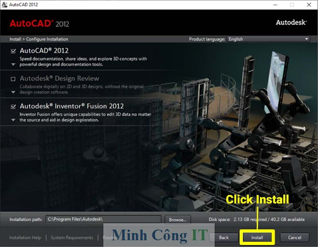 Tải AutoCad 2012