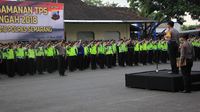 Pengamanan Pilkada 2018, Polres Semarang Laksanakan Apel Pergeseran Pasukan