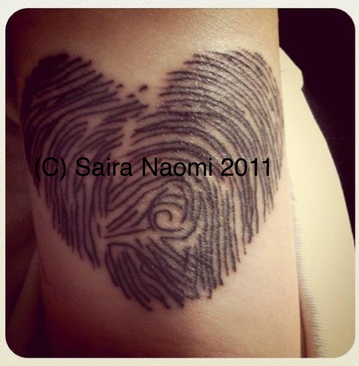 Heart Fingerprint Tattoo