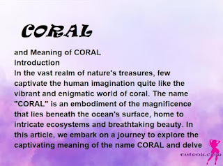 meaning of the name "CORAL"