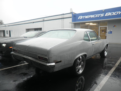 1970 Chevy Nova before auto paint at Maaco-Fremont, America's Bodyshop