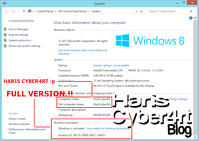 Cara Menjadikan Windows 8 Pro Genuine/Full Version