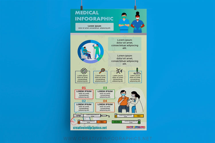Medical infographic template original design