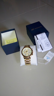 Men Classic Analogue Casio Edifice Chronograph Wristwatch - Gold