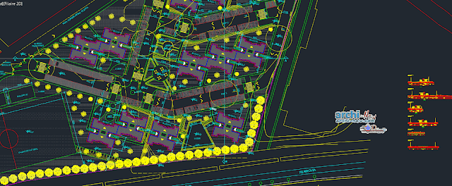 Collective housing common in AutoCAD 