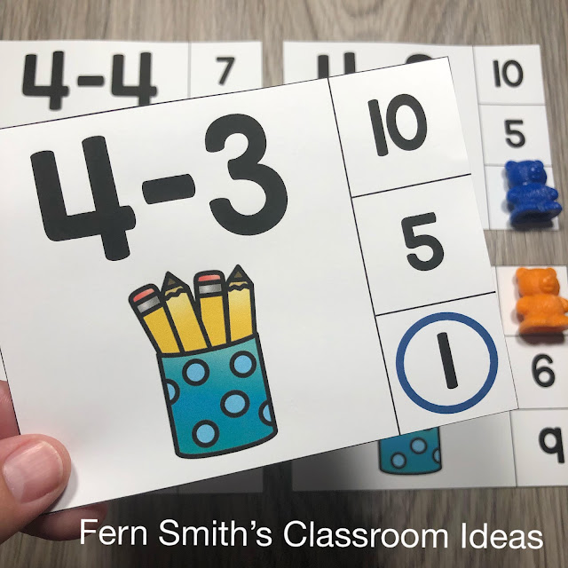 Click Here to Download this Addition and Subtraction Back to School Pencil Themed Clip Cards Math Centers for Your Classroom Today!