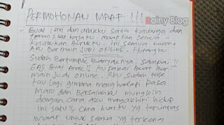 Agus gantung Diri Dan Meninggalkan Pesan Terakhir