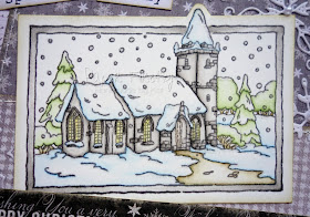 Snowy church Christmas card (image from LOTV)