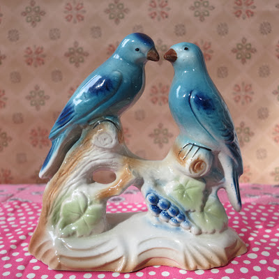 birds, vintage, thrifted