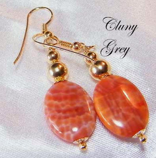 fire agate earrings