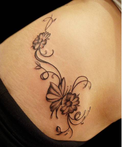 flowers on hip tattoo Tattoo Designs For Girls Hip