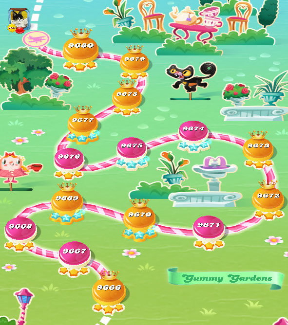 Candy Crush Saga level 9666-9680