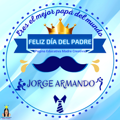 Solapín Nombre Jorge Armando para redes sociales por Día del Padre