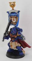 Ultramarine Captain chainsword and plasma pistol