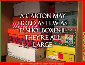 Effects of using large shoeboxes for Operation Christmas Child