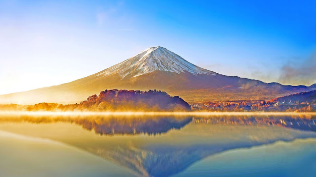 Mount Fuji Japan HD Nature wallpaper. Click on the image above to download for HD, Widescreen, Ultra HD desktop monitors, Android, Apple iPhone mobiles, tablets.