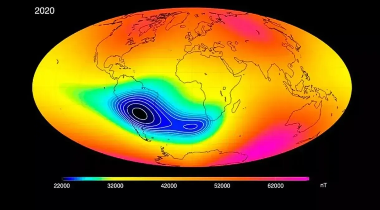 Anomalia magnética no Brasil está crescendo.