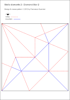 Origami CP, Stella diamante 2 - Diamond star 2, by Francesco Guarnieri