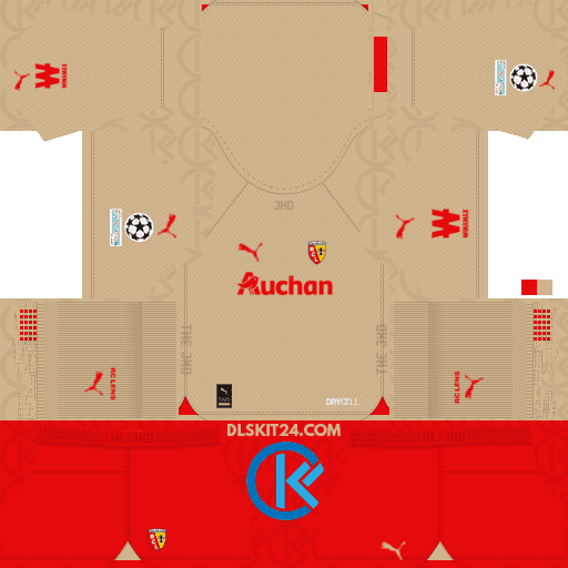 RC Lens Kits 2023-2024 Puma - Dream League Soccer Kits 2024 (Forth)